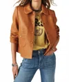 Ba&sh Women's Bilos Leather Jacket In Caramel In Brown