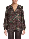 Ba&sh Faizae Long Sleeve Shirt Anthracite In Multi