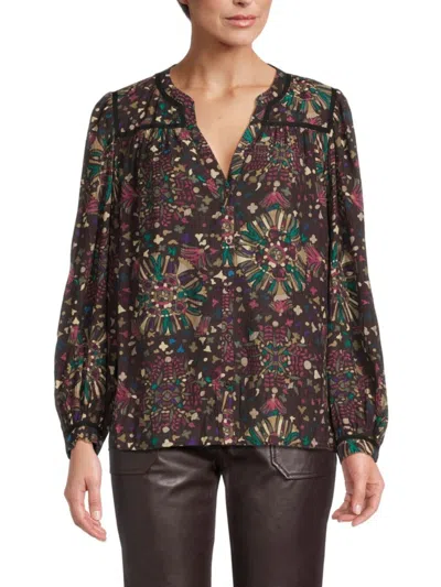BA&SH WOMEN'S FAIZA PRINTED SHIRT