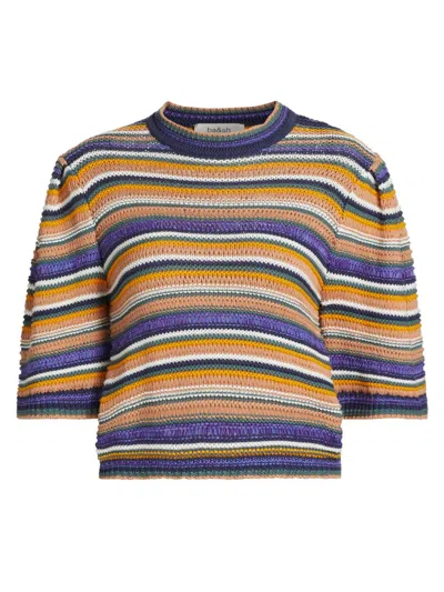 Ba&sh Women's Farfaela Striped Cotton Sweater In Multi