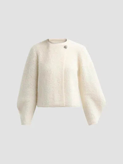 Ba&sh Women's Fida Wool-blend Blouson Cardigan In Ecru