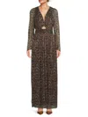 Ba&sh Women's Gaell Abstract Cut-out Maxi Dress In Brown