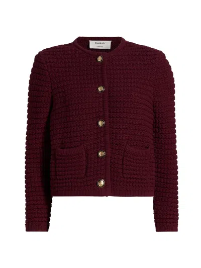 Ba&sh Women's Gaspard Cotton-blend Knit Cardigan In Burgundy