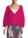 Ba&sh Women's Isaac Drop Shoulder Mohair-blend Cardigan In Pink