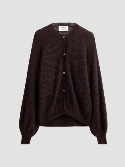 Ba&sh Women's Isolar Pointelle-knit Cardigan In Ebene