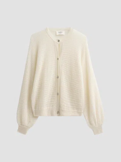 Ba&sh Women's Isolar Pointelle-knit Cardigan In Ecru
