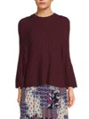 Ba&sh Women's Jobert Ribbed Wool-blend Sweater In Purple