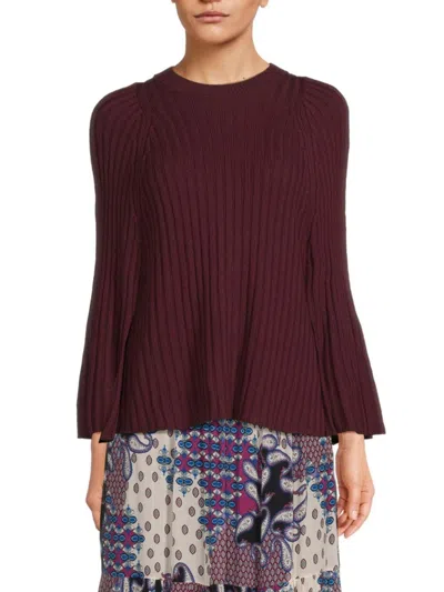 Ba&sh Women's Jobert Ribbed Wool-blend Sweater In Purple