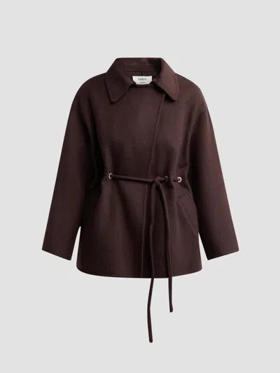 Ba&sh Women's Kam Wool-blend Wrap Coat In Chocolate