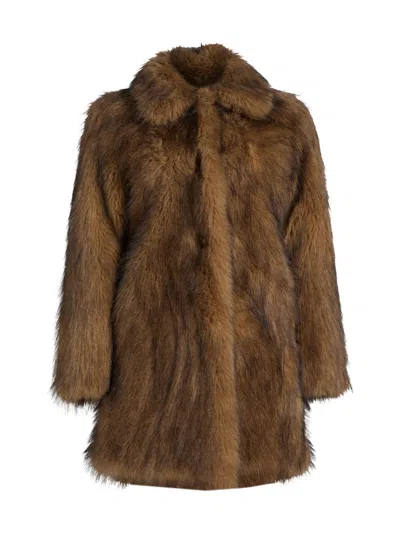 Ba&sh Women's Lestor Faux-fur Oversized Coat In Sand