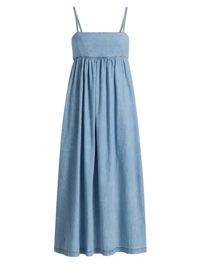 Ba&sh Women's Luigia Chambray Midi-dress In Blue
