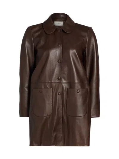 Ba&sh Women's Madie Leather Coat In Brown