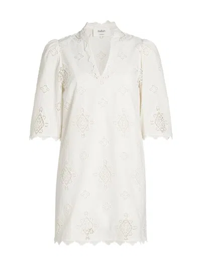 Ba&sh Women's Malo Embroidered Scalloped-hem Minidress In White
