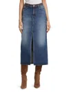 Ba&sh Women's Math Denim Sheath Midi-skirt