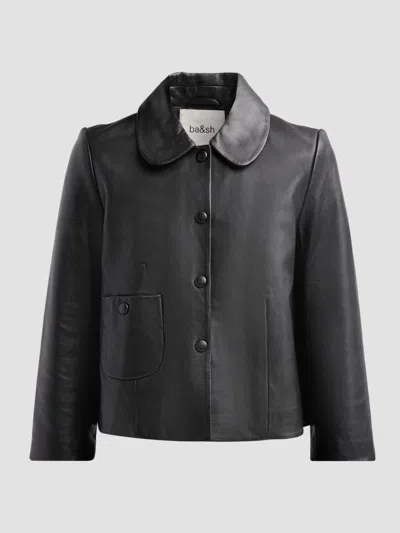 Ba&sh Women's Mylos Leather Jacket In Noir