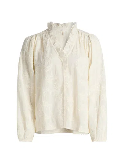 Ba&sh Women's Petty Embroidered Blouse In Sand