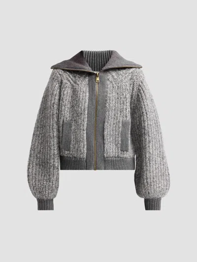 Ba&sh Women's Rabel Zip-front Cardigan Jacket In Grischine