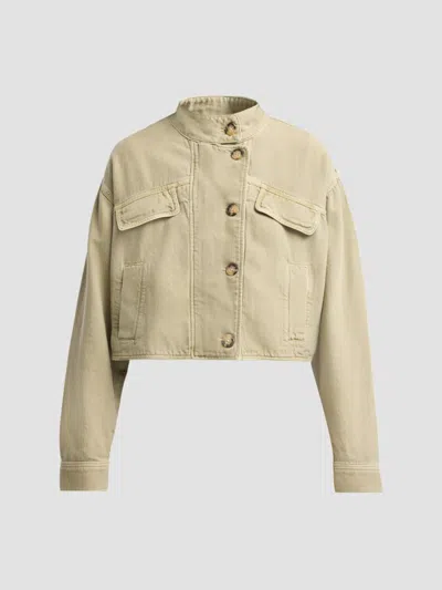 Ba&sh Women's Rallo Cotton Crop Jacket In Brown