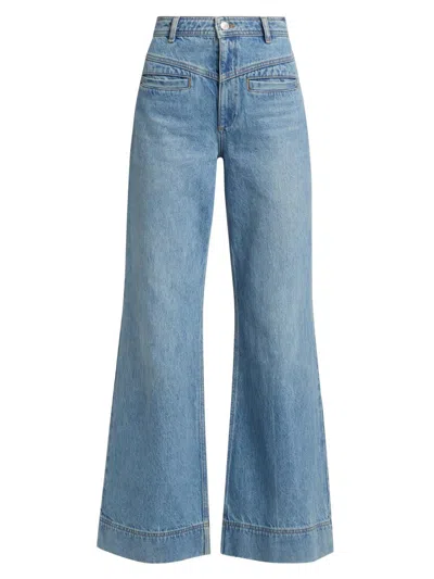 Ba&sh Women's Ranja Flared Wide-leg Jeans In Blue