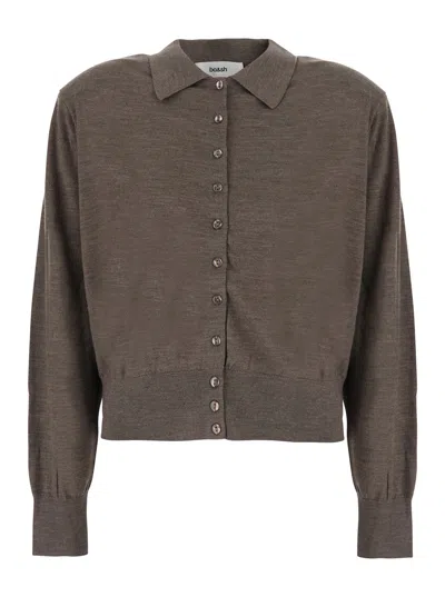 Ba&sh Ba & Sh Women's V-neck Long-sleeve Cardigan With Front Button Closure In Grey