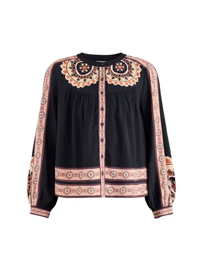 Ba&sh Womens Valda Printed Blouse Multi In Black