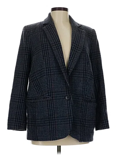 Pre-owned Ba&sh Wool Blazer Jacket In Blue