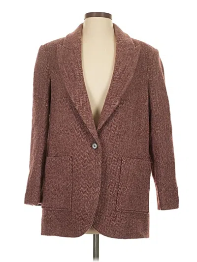 Pre-owned Ba&sh Wool Blazer Jacket In Brown