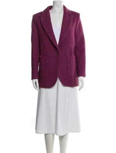 Pre-owned Ba&sh Wool Blazer In Purple
