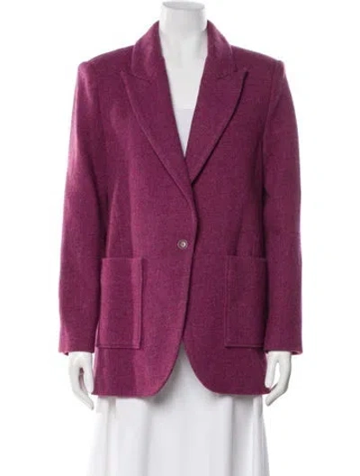 Pre-owned Ba&sh Wool Blazer In Purple
