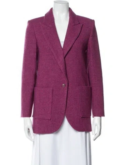 Pre-owned Ba&sh Wool Blazer In Purple