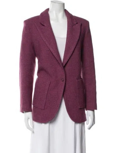 Pre-owned Ba&sh Wool Blazer In Purple