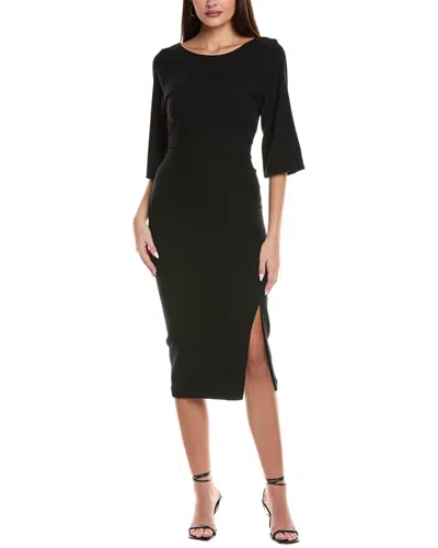 Ba&sh Wool-blend Midi Dress In Black