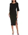 Ba&sh Wool-blend Midi Dress In Black