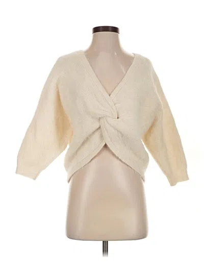 Pre-owned Ba&sh Wool Cardigan Sweater In Ivory