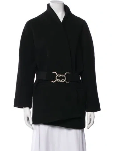 Pre-owned Ba&sh Wool Coat In Black