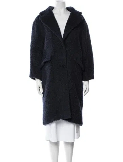 Pre-owned Ba&sh Wool Coat In Blue