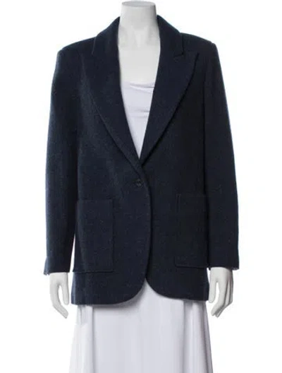 Pre-owned Ba&sh Wool Coat In Blue