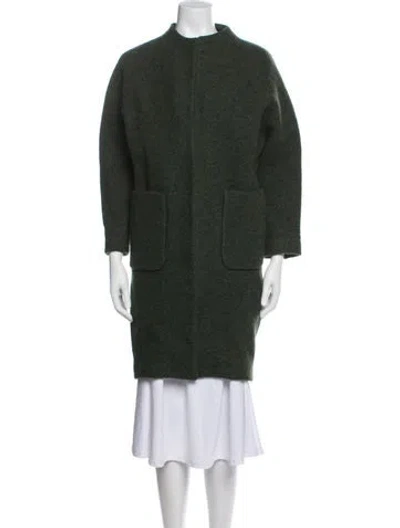 Pre-owned Ba&sh Wool Coat In Green