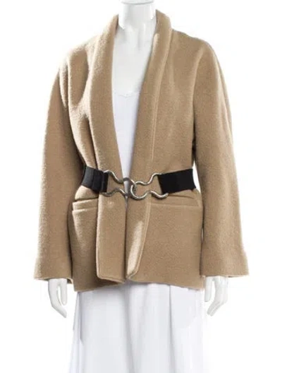 Pre-owned Ba&sh Wool Coat In Neutral