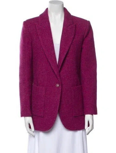 Pre-owned Ba&sh Wool Coat In Purple