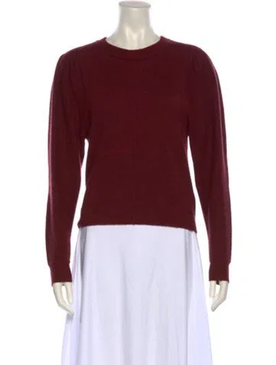 Pre-owned Ba&sh Wool Crew Neck Sweater In Burgundy