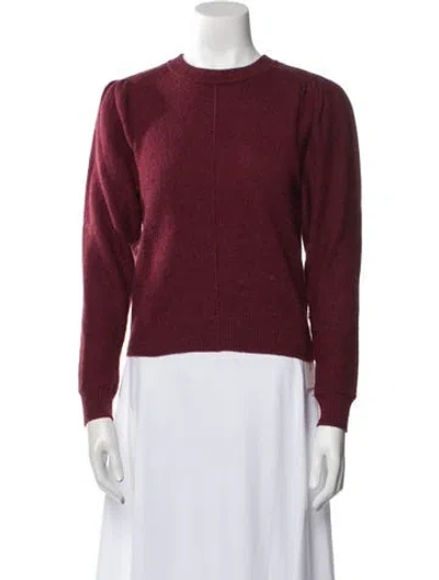 Pre-owned Ba&sh Wool Crew Neck Sweater In Burgundy