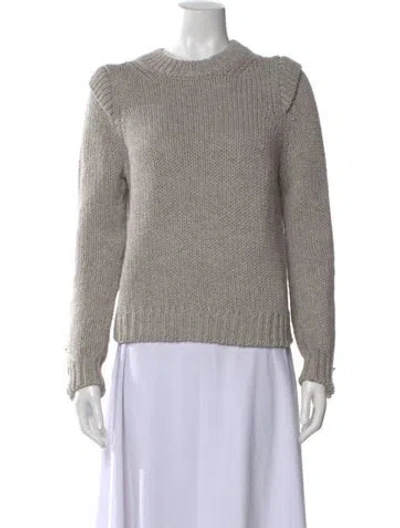 Pre-owned Ba&sh Wool Crew Neck Sweater In Gray
