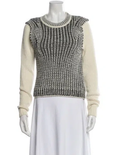 Pre-owned Ba&sh Wool Crew Neck Sweater In Neutral