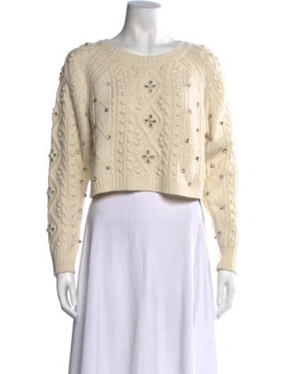 Pre-owned Ba&sh Wool Crew Neck Sweater In Neutrals