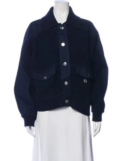 Pre-owned Ba&sh Wool Denim Jacket In Blue