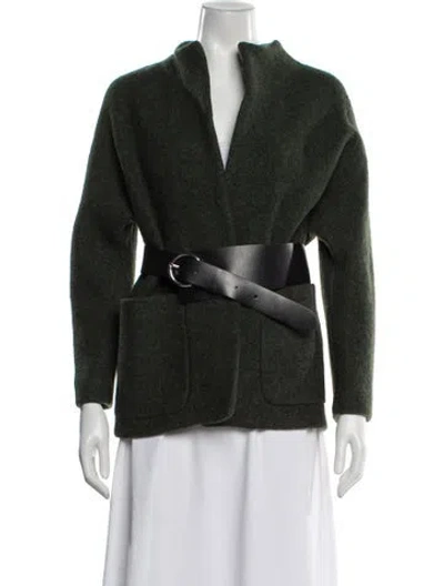 Pre-owned Ba&sh Wool Evening Jacket In Green