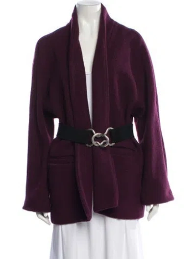 Pre-owned Ba&sh Wool Evening Jacket W/ Tags In Purple