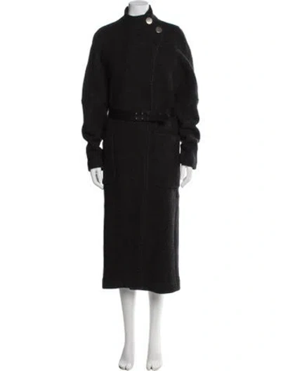 Pre-owned Ba&sh Wool Faux Fur Coat In Gray