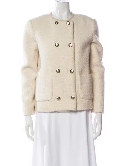 Pre-owned Ba&sh Wool Faux Fur Jacket In Yellow